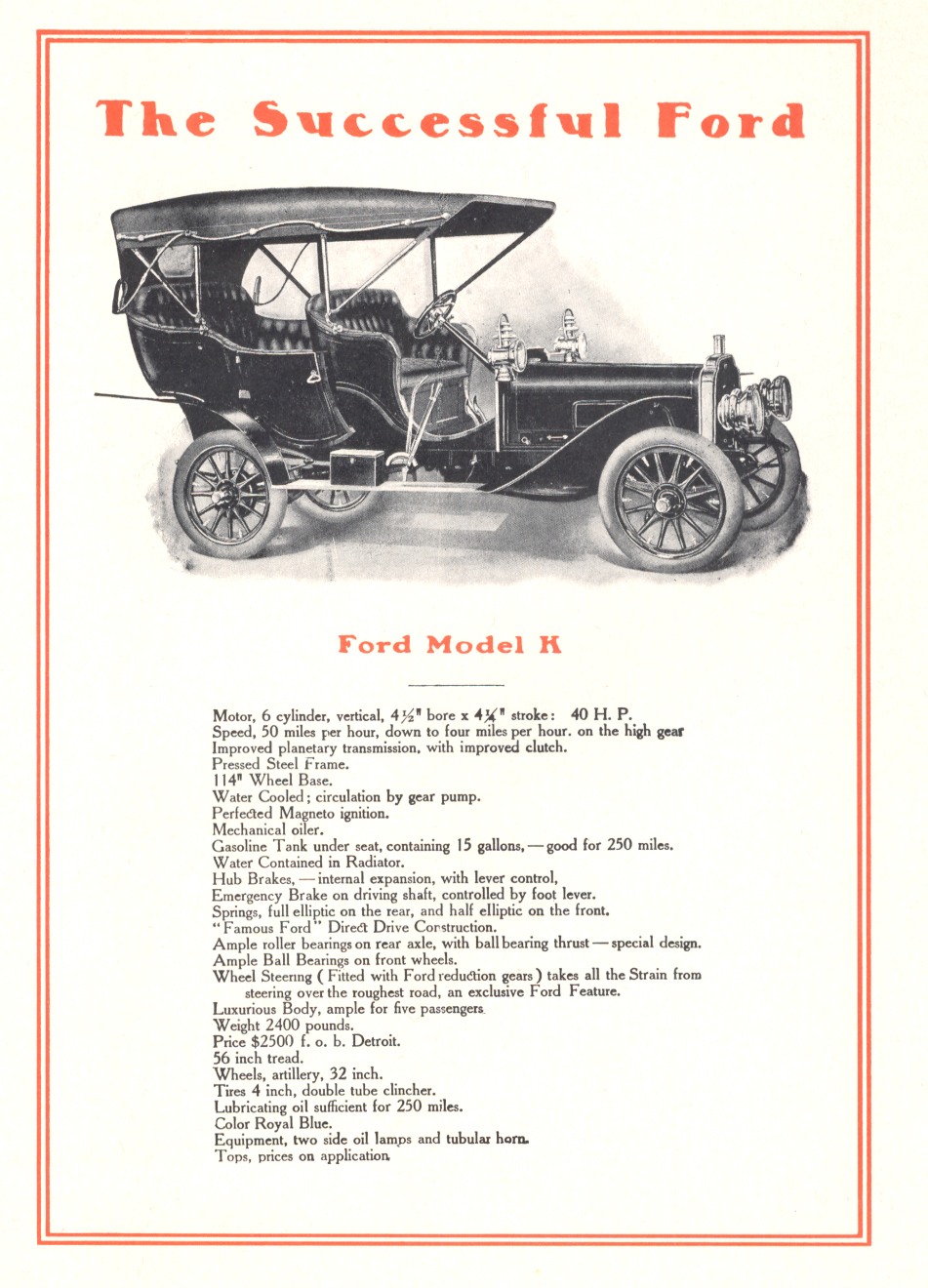 1906 Ford Advance Brochure Page 3